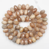 Natural Sunstone Rondelle & Round Beads 5x8/6x10mm 15in