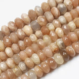 Natural Sunstone Rondelle & Round Beads 5x8/6x10mm 15in