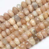 Natural Sunstone Rondelle & Round Beads 5x8/6x10mm 15in