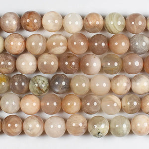 Natural Smooth Sunstone Round Beads 4-14mm 15inch