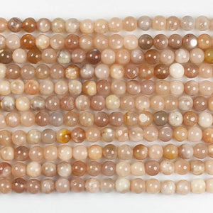 Natural Smooth Sunstone Round Beads 4-14mm 15inch