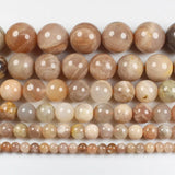 Natural Smooth Sunstone Round Beads 4-14mm 15inch
