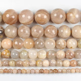 Natural Smooth Sunstone Round Beads 4-14mm 15inch