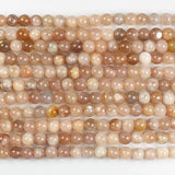 Natural Smooth Sunstone Round Beads 4-14mm 15inch