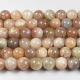 Natural Smooth Sunstone Round Beads 4-14mm 15inch