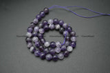 Smooth Veins Amethyst Stone Round Beads 4-12mm DIY Jewelry Making