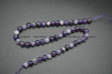 Smooth Veins Amethyst Stone Round Beads 4-12mm DIY Jewelry Making