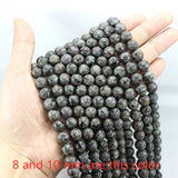 Smooth Yooperlite Fire Stone Beads 6-10MM Round Strand for Jewelry Making