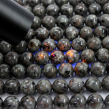Smooth Yooperlite Fire Stone Beads 6-10MM Round Strand for Jewelry Making