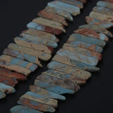 Natural Snakeskin Stone Gems Top Drilled Slice Beads Pendants