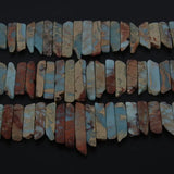 Natural Snakeskin Stone Gems Top Drilled Slice Beads Pendants