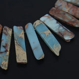 Natural Snakeskin Stone Gems Top Drilled Slice Beads Pendants
