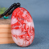 Hand Carved Brave Jade Pendant Lucky Monster Necklace