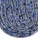 Sodalite Gemstone 2/3/4mm Faceted Beads Jewelry Making DIY Bracelet 15''