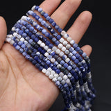 Sodalite Stone Faceted Beads Charms for Jewelry Making 4mm