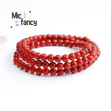 Natural South Red Agate 108 Buddhist Beads Bracelet Necklace