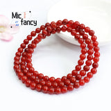 Natural South Red Agate 108 Buddhist Beads Bracelet Necklace
