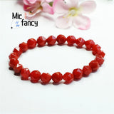 Natural South Red Agate Irregular Bead Bracelet Retro Style Jewelry Gift