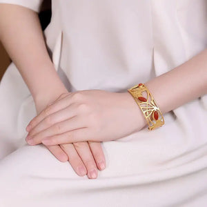 Natural South Red Agate S925 Silver Bracelet Vintage Chinese Style