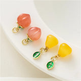 Natural South Red Peach Agate Sorbet Pendant DIY Jewelry