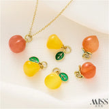 Natural South Red Peach Agate Sorbet Pendant DIY Jewelry