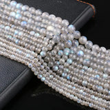 Labrador Moon Stone Beads 4 6 8 10 mm for Jewelry Making