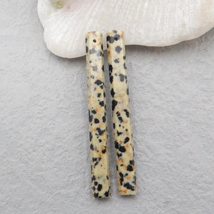 Natural Spot Stone Woman Earring Beads 56x4mm
