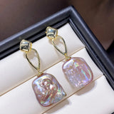 Baroque Pearl Earrings Court Style High Earrings