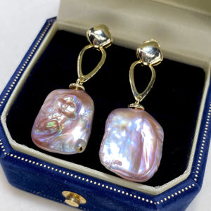 Baroque Pearl Earrings Court Style High Earrings