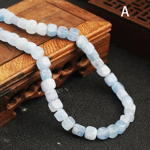 Mixed Tourmaline Aquamarine Cube Beads for DIY Jewelry Making