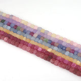 Mixed Tourmaline Aquamarine Cube Beads for DIY Jewelry Making