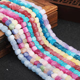 Mixed Tourmaline Aquamarine Cube Beads for DIY Jewelry Making