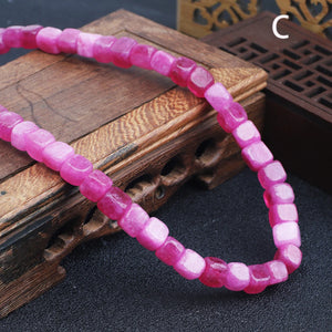Mixed Tourmaline Aquamarine Cube Beads for DIY Jewelry Making