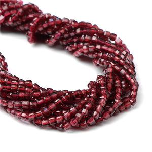 Natural Square Cube Red Garnet Beads 2-3mm Stone Spacer Beads