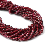 Natural Square Cube Red Garnet Beads 2-3mm Stone Spacer Beads