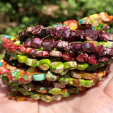 6x8mm Natural Sea Sediment Jaspers Stone Beads