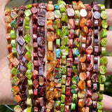 6x8mm Natural Sea Sediment Jaspers Stone Beads