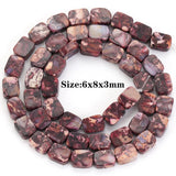 6x8mm Natural Sea Sediment Jaspers Stone Beads