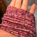 Natural Sri Lanka Ruby Cube Faceted Beads 3-3.5mm for Jewelry Making