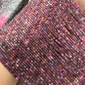 Natural Sri Lanka Ruby Cube Faceted 2.5mm Beads for Jewelry Making
