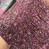 Natural Sri Lanka Ruby Cube Faceted 2.5mm Beads for Jewelry Making