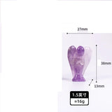 1.5" Natural Stone Crystal Angel Ornaments - Rose Quartz Amethyst Carving Crafts