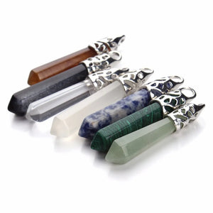 Natural Stone 10*60mm Charms Pendants for DIY Long Link Necklaces