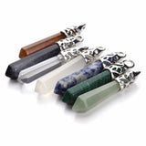 Natural Stone 10*60mm Charms Pendants for DIY Long Link Necklaces