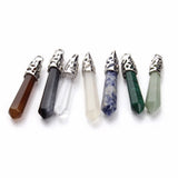 Natural Stone 10*60mm Charms Pendants for DIY Long Link Necklaces