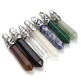 Natural Stone 10*60mm Charms Pendants for DIY Long Link Necklaces