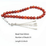 Natural Stone 10Mm Rosary Tasbih 33 Beads Prayer Misbaha Tasbeeh Allah Muhammad