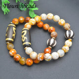 Dragon Veins Agates Bead Tibetan Dzi Bracelet 10mm Natural Stone