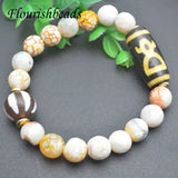 Dragon Veins Agates Bead Tibetan Dzi Bracelet 10mm Natural Stone