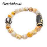 Dragon Veins Agates Bead Tibetan Dzi Bracelet 10mm Natural Stone